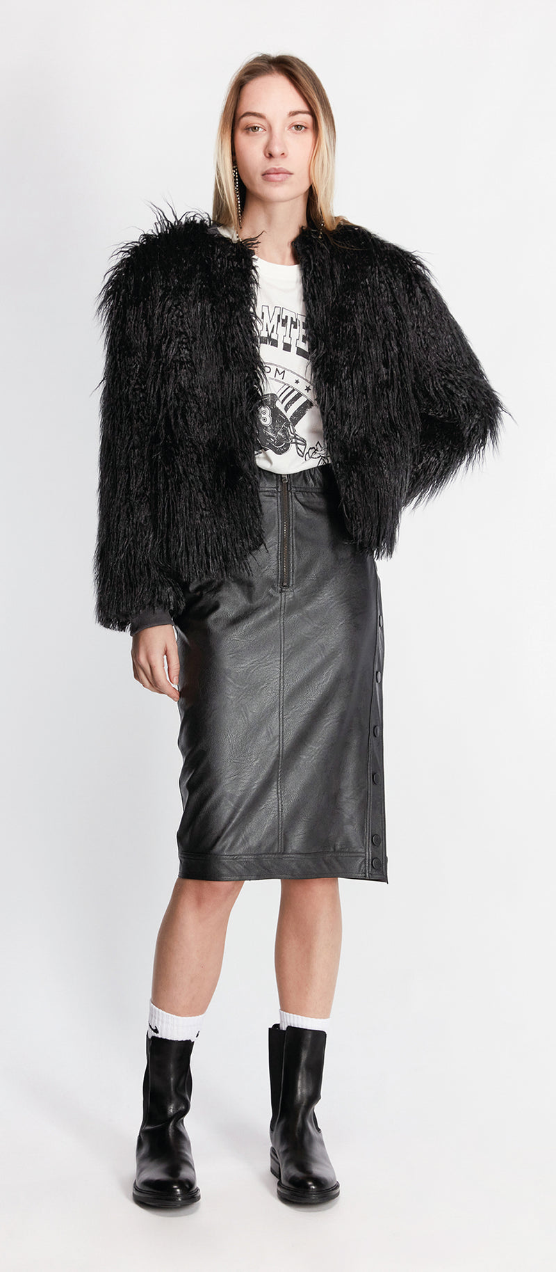 Ferretti Giubbotto Nero donna 8pm - 1