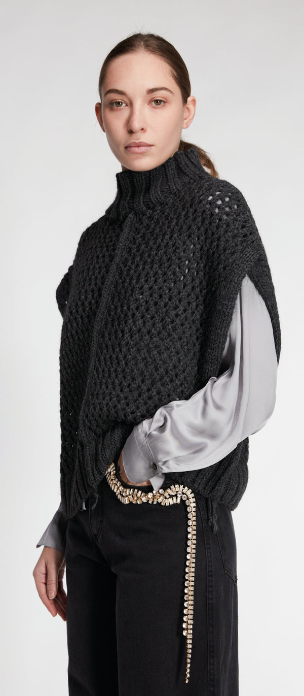 Martini Gilet Grigio Melange Scuro donna 8pm