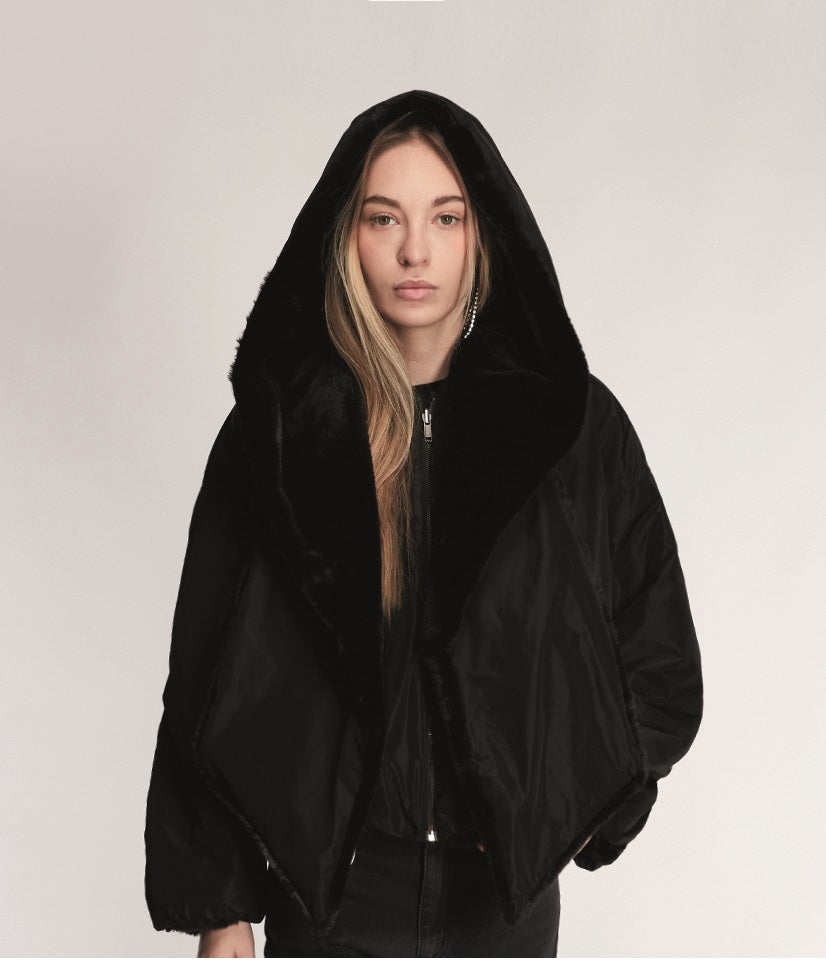 Papetti Cappuccio Nero donna 8pm - 1