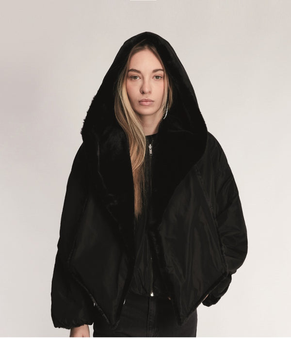 Papetti Cappuccio Nero donna 8pm