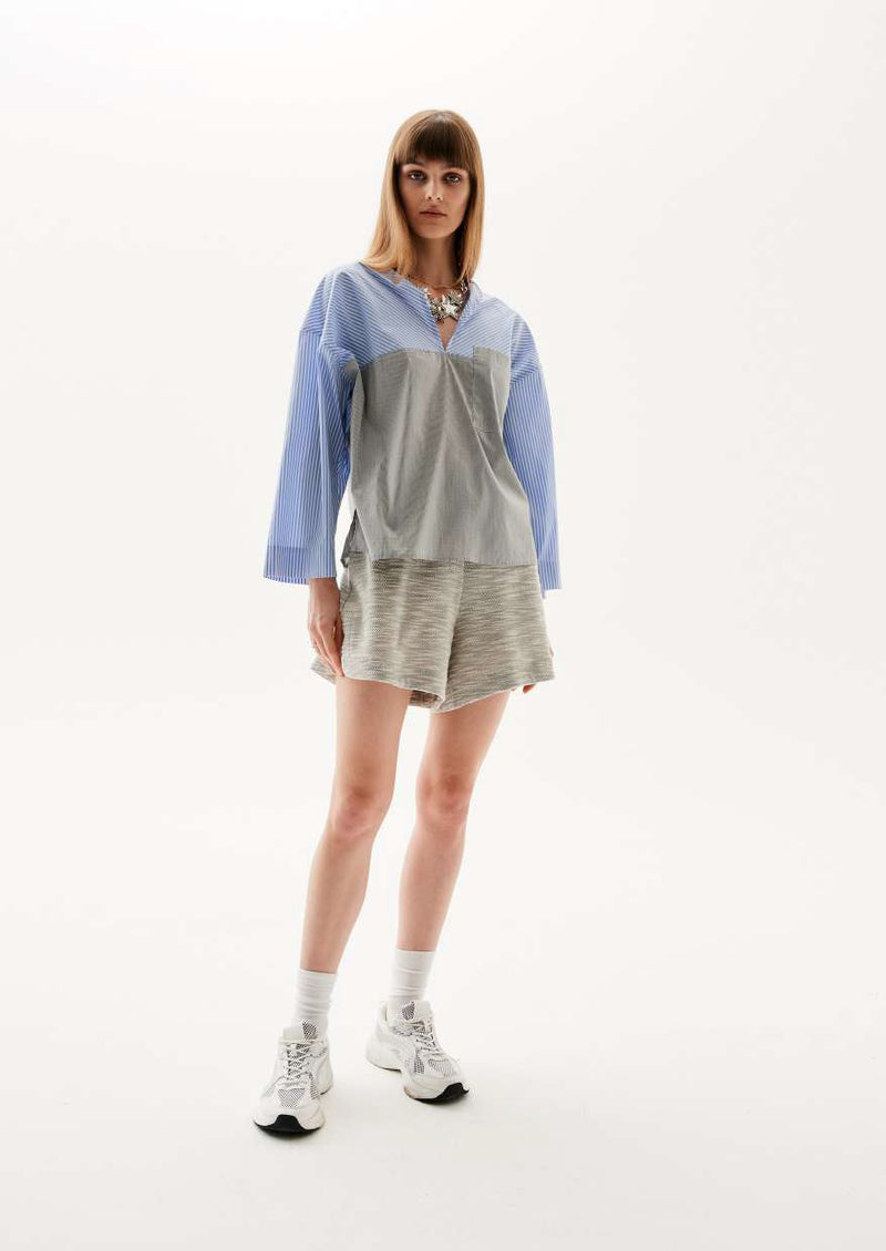 Giacarta Blusa Azzur.oxford-antracite donna 8pm - 1