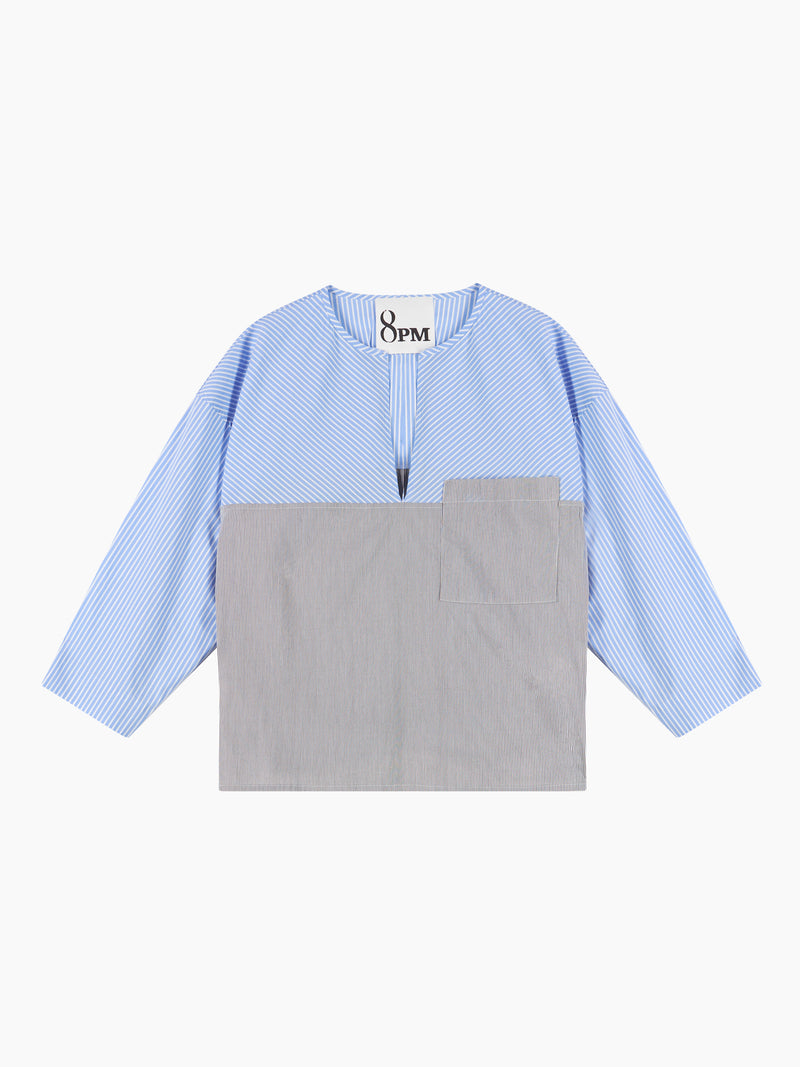 Giacarta Blusa Azzur.oxford-antracite donna 8pm - 2