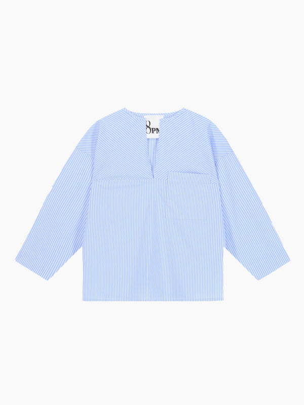 Giacarta-a Blusa Azzurro Oxford donna 8pm