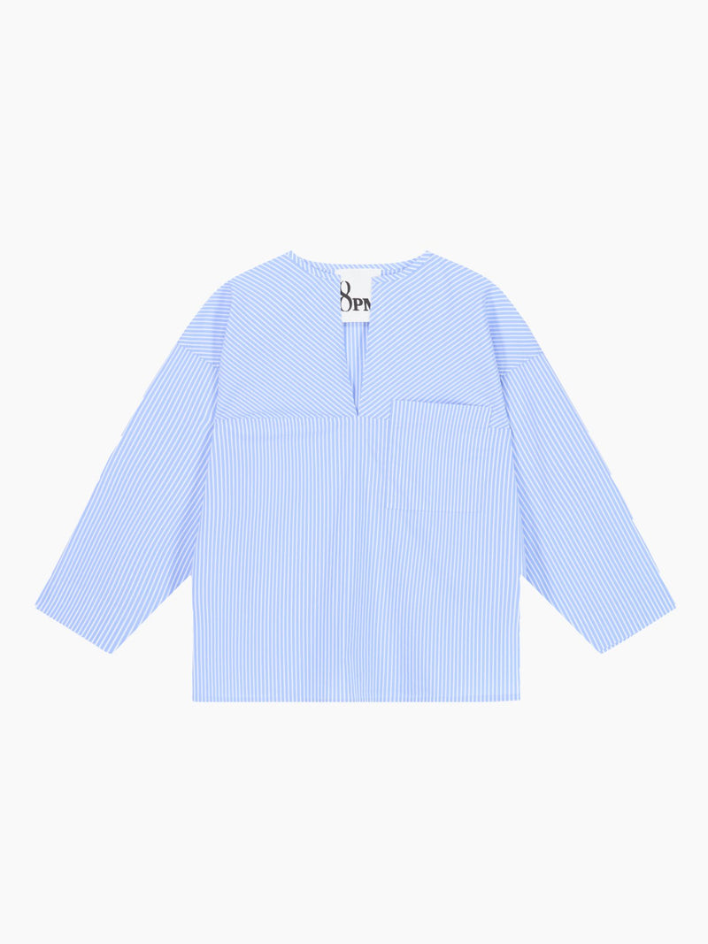Giacarta-a Blusa Azzurro Oxford donna 8pm - 1