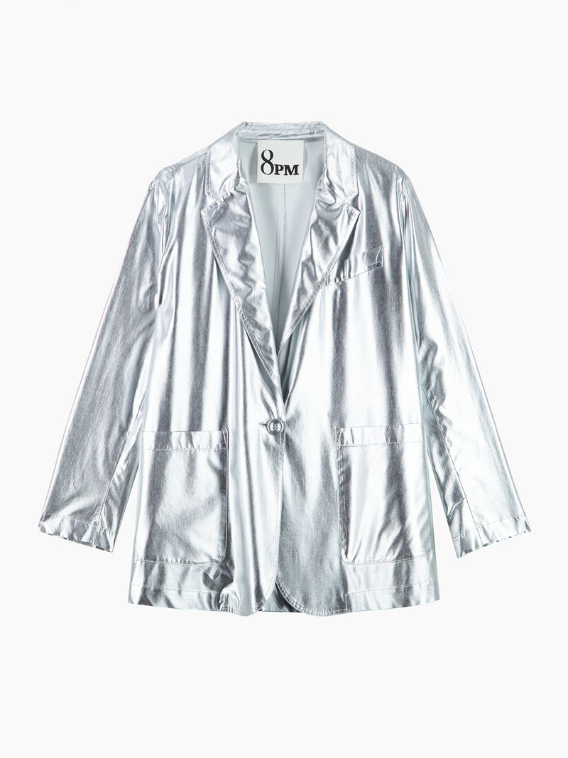Roma Giacca Laminato Argento donna 8pm - 2
