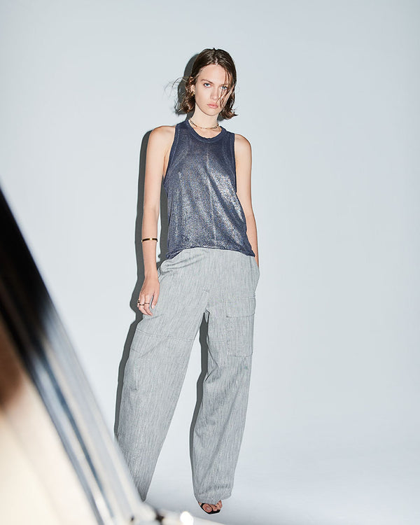 Riga-a Pantalone Grigio Mel.chia. donna 8pm