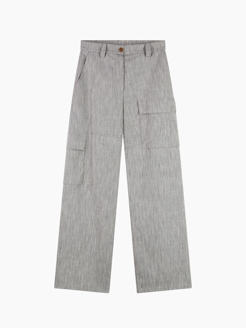 Riga-a Pantalone Grigio Mel.chia. donna 8pm - 2