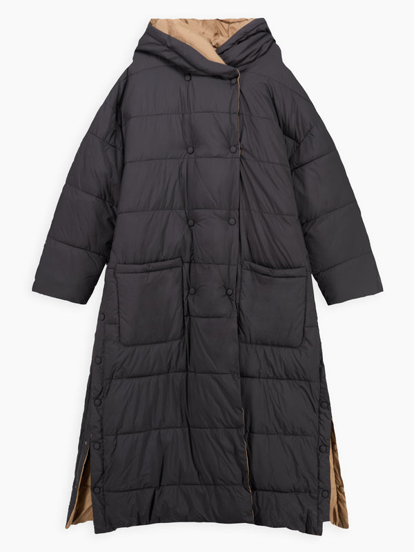 Devry Piumino Nero-cammello donna 8pm