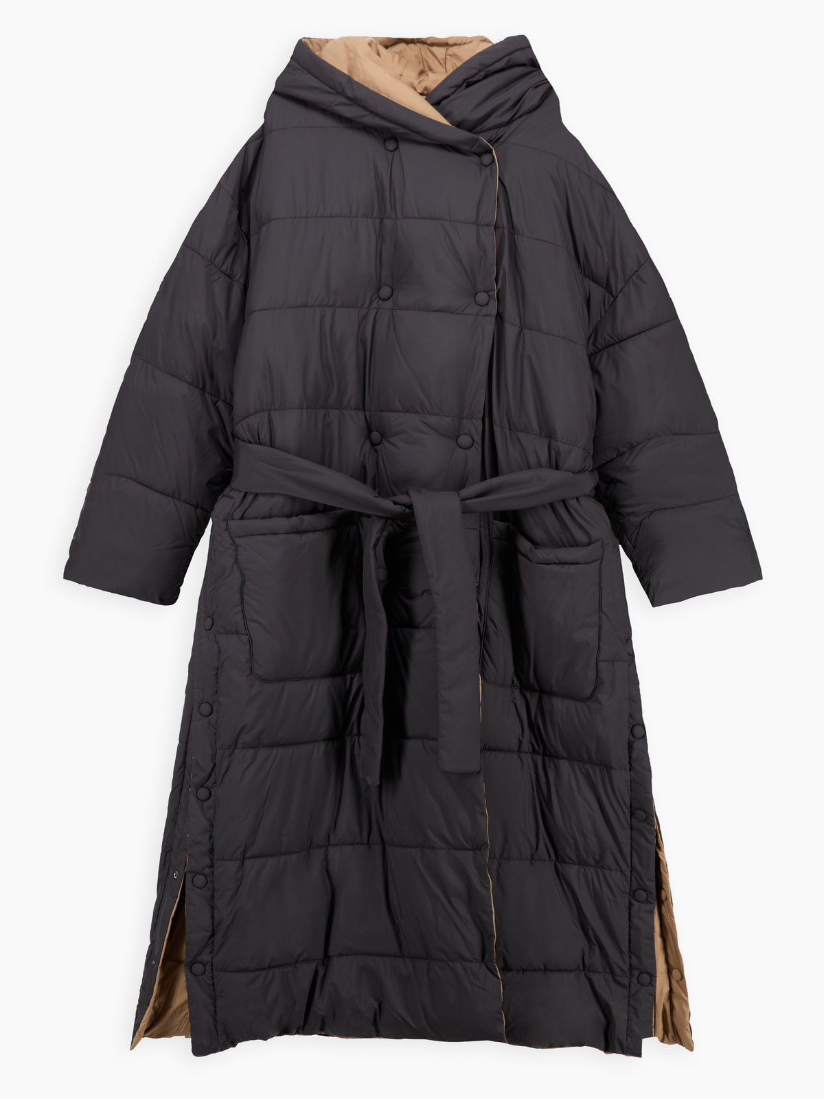 Devry Piumino Nero-cammello donna 8pm - 2