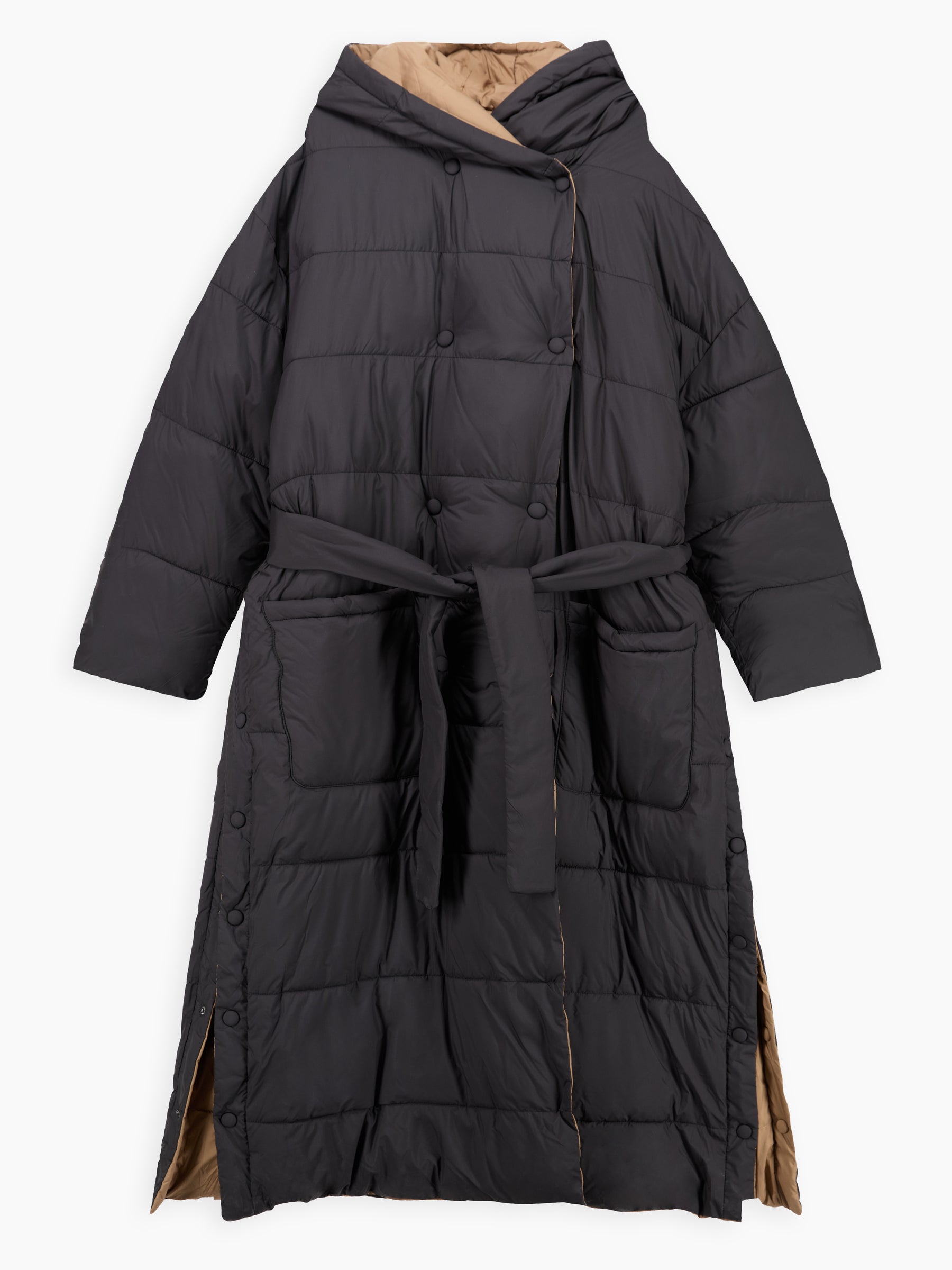 Devry Piumino Nero-cammello donna 8pm - 2