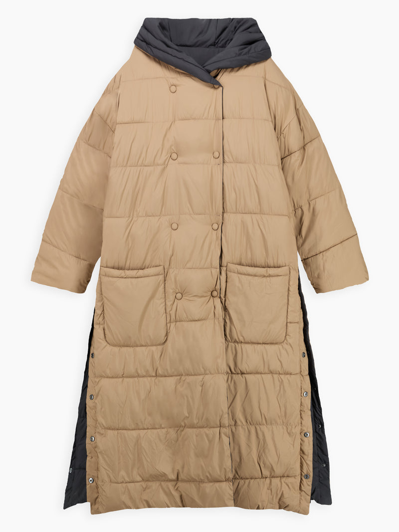 Devry Piumino Nero-cammello donna 8pm - 4