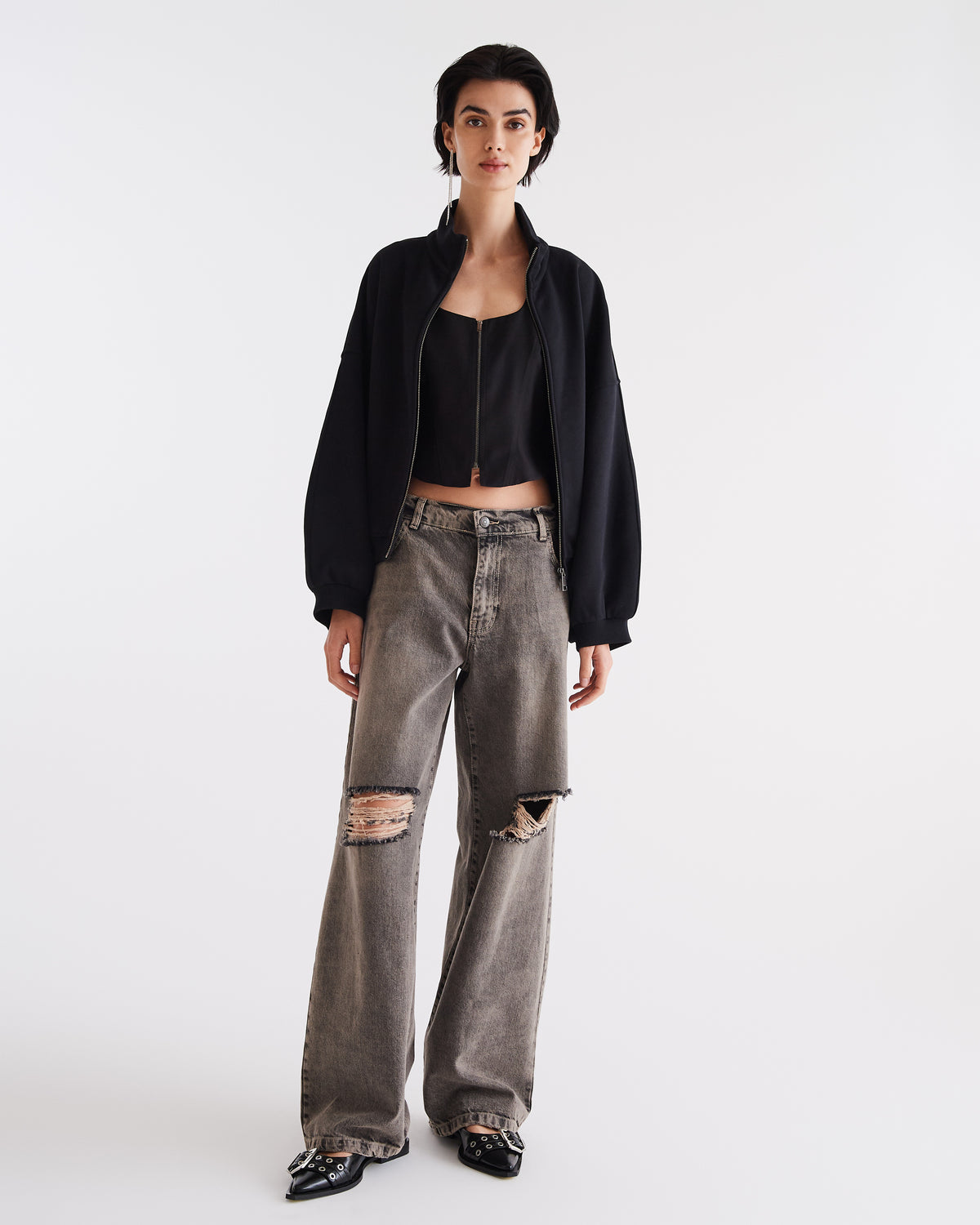 Foothill Pantalone Denim Scuro Invecchiato donna 8pm - 1