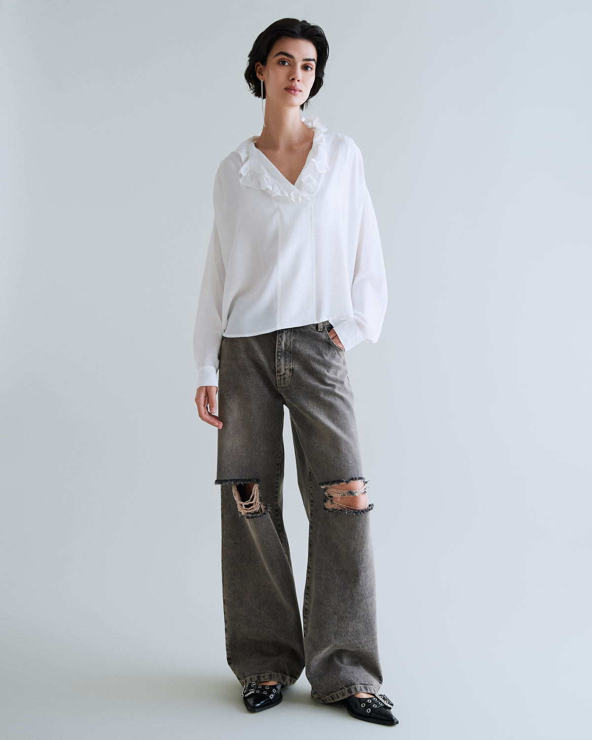 Foothill Pantalone Denim Scuro Invecchiato donna 8pm - 2