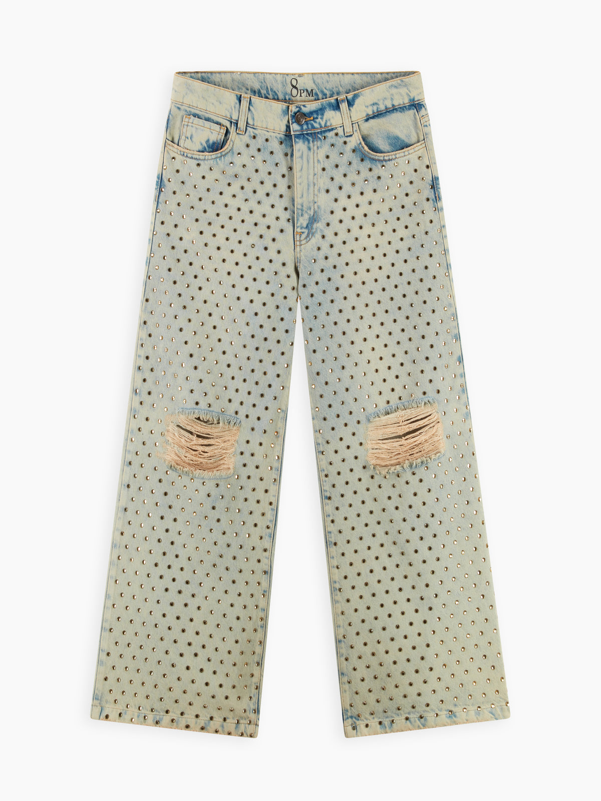 Franklin Pantalone Denim Chiaro Invecchiato women 8pm - 2