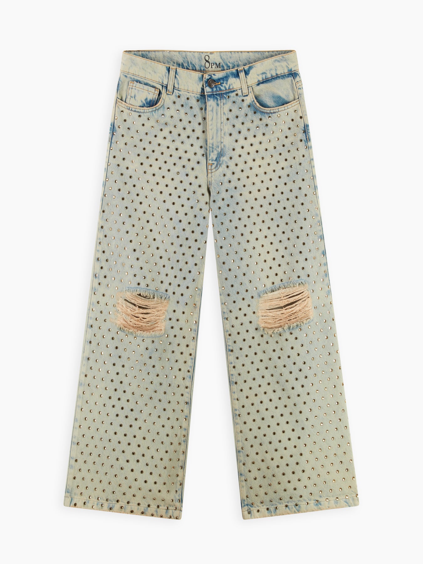 Franklin Pantalone Denim Chiaro Invecchiato women 8pm - 2