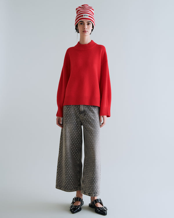 Franklin-a Pantalone Denim Scuro Invecchiato donna 8pm