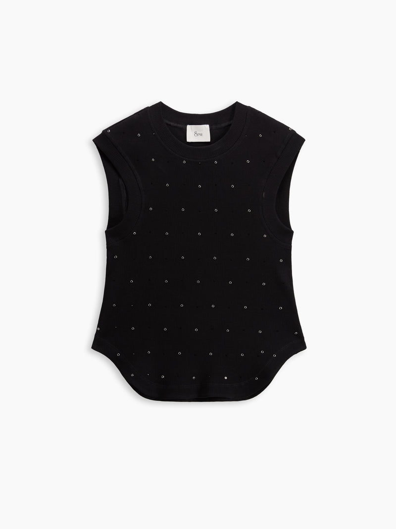 Cristallo Canotta Nero donna 8pm - 3