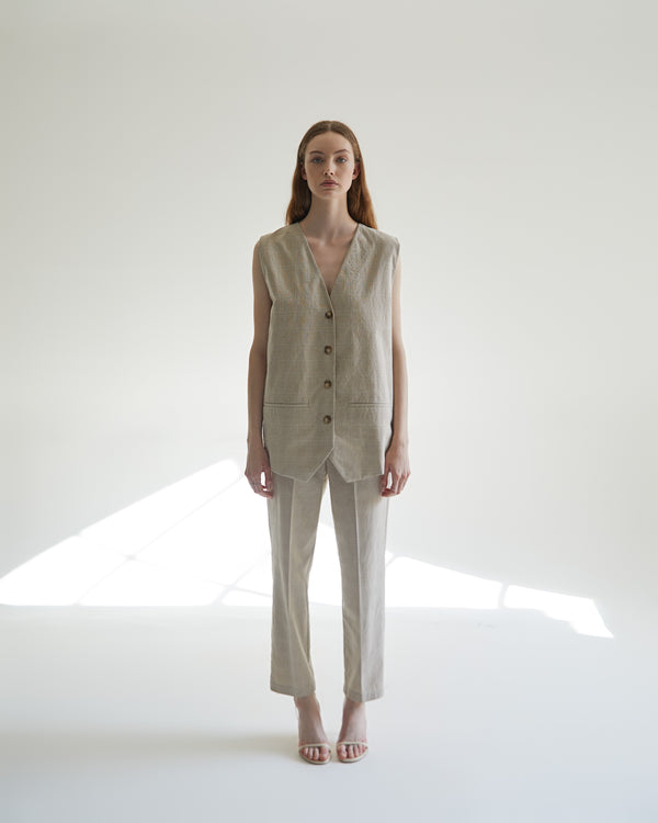 Mirage Pantalone Beige donna 8pm