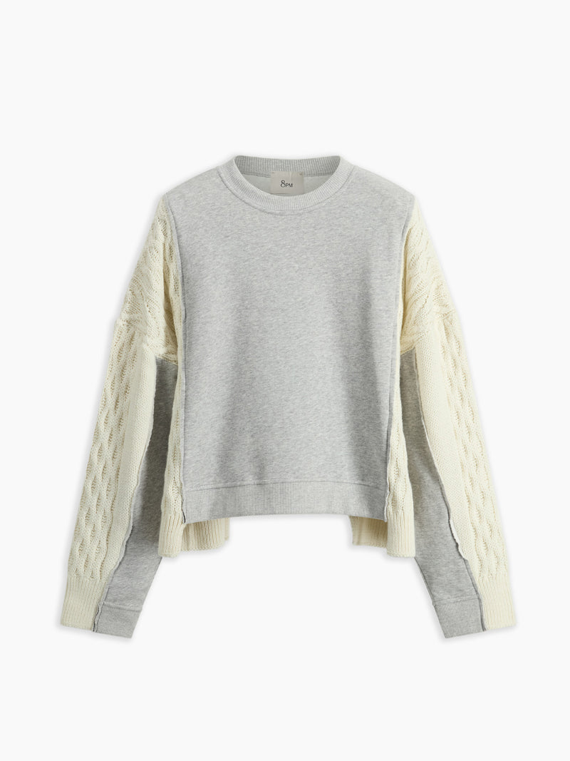 Felicia Felpa Grigio Perla Mel. donna 8pm - 2