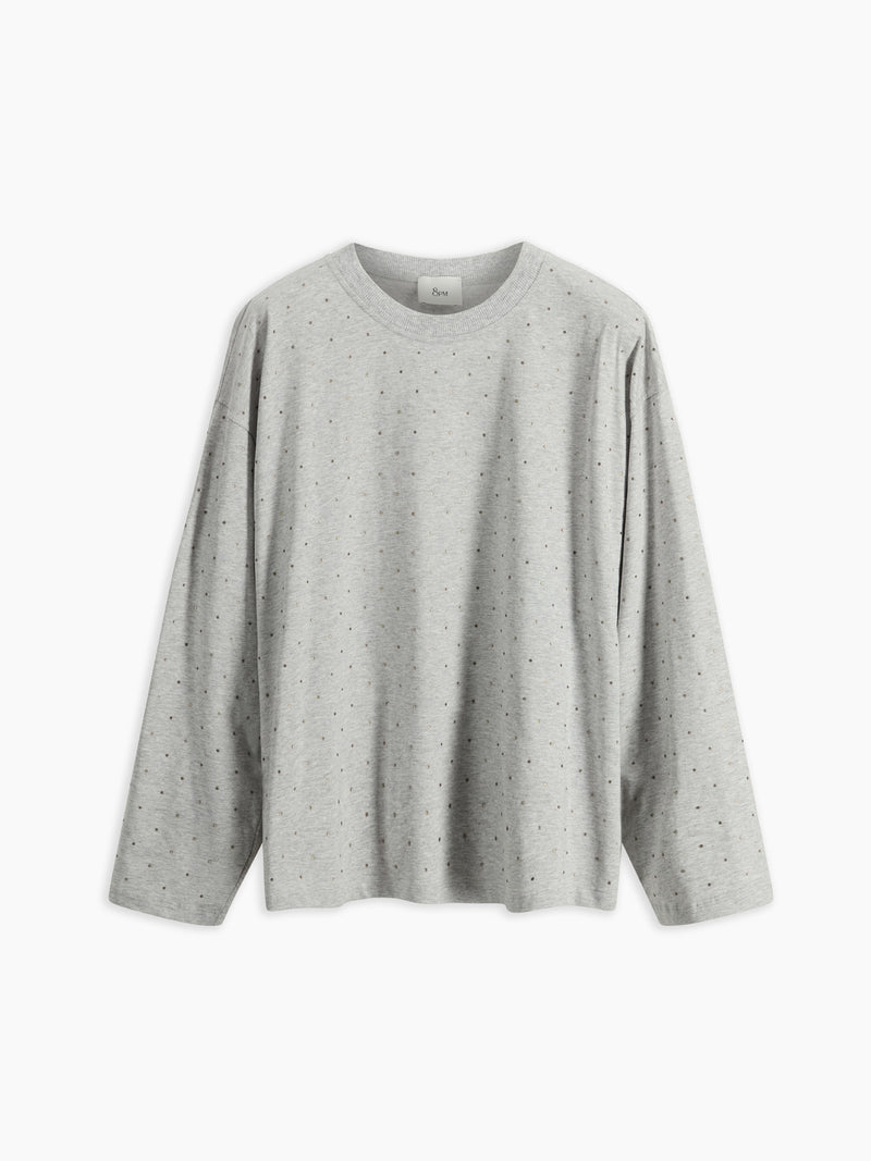 Rania T-shirt Grigio Perla Mel. donna 8pm - 2