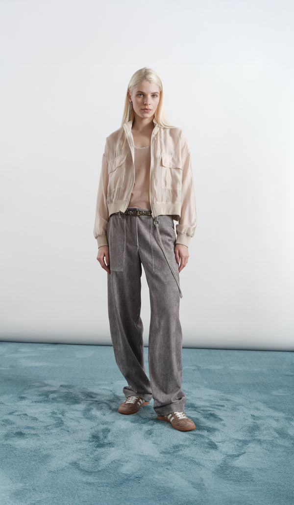 Stephanie Bomber Off White donna 8pm