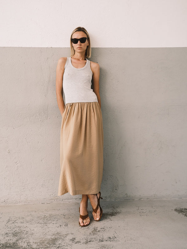 Macao Abito Grigio Perla Mel-cammello women 8pm