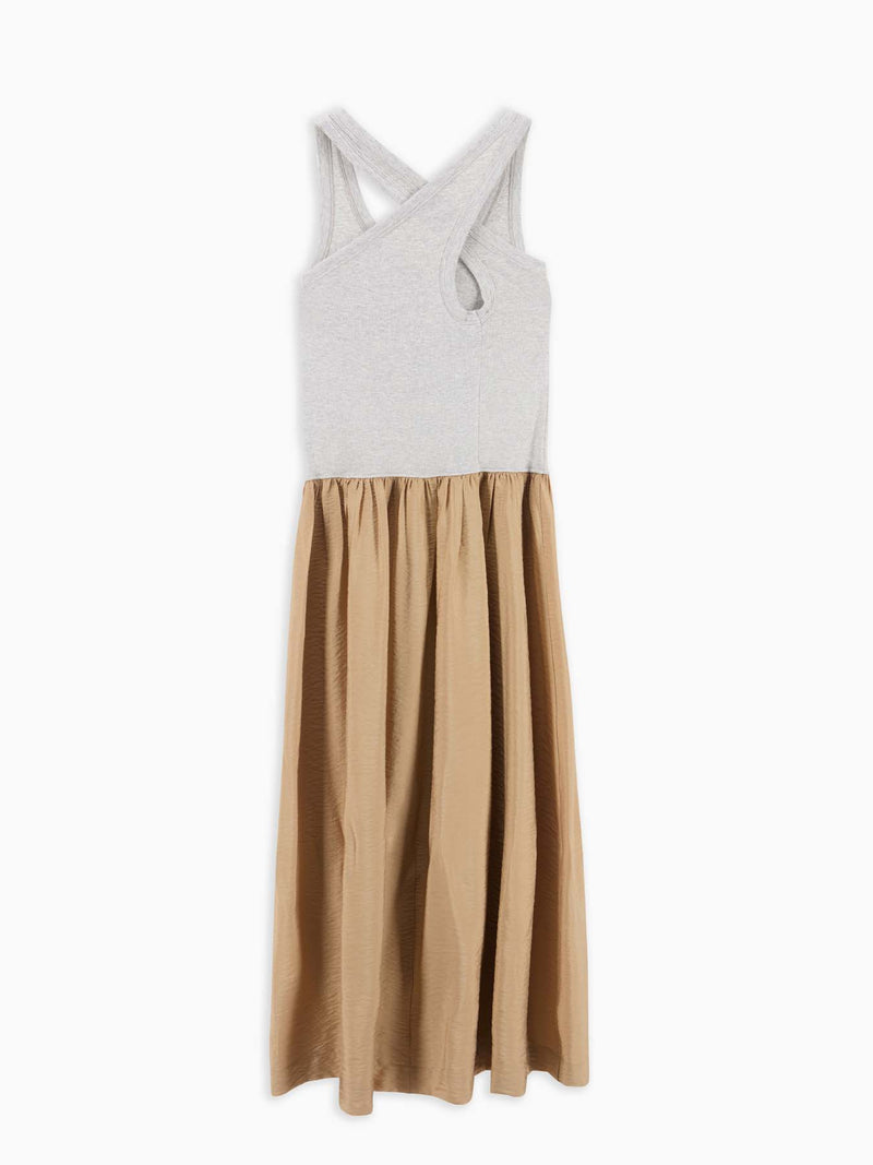 Macao Abito Grigio Perla Mel-cammello donna 8pm - 4