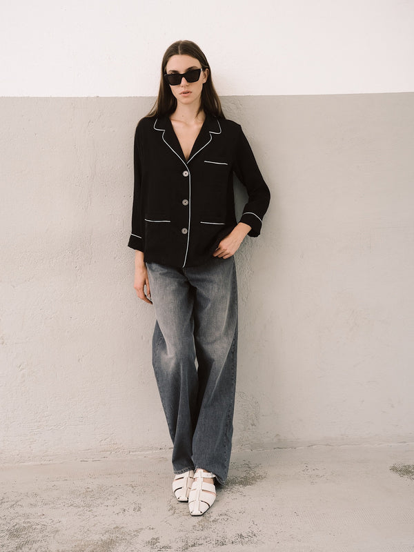 Atene Camicia Nero donna 8pm