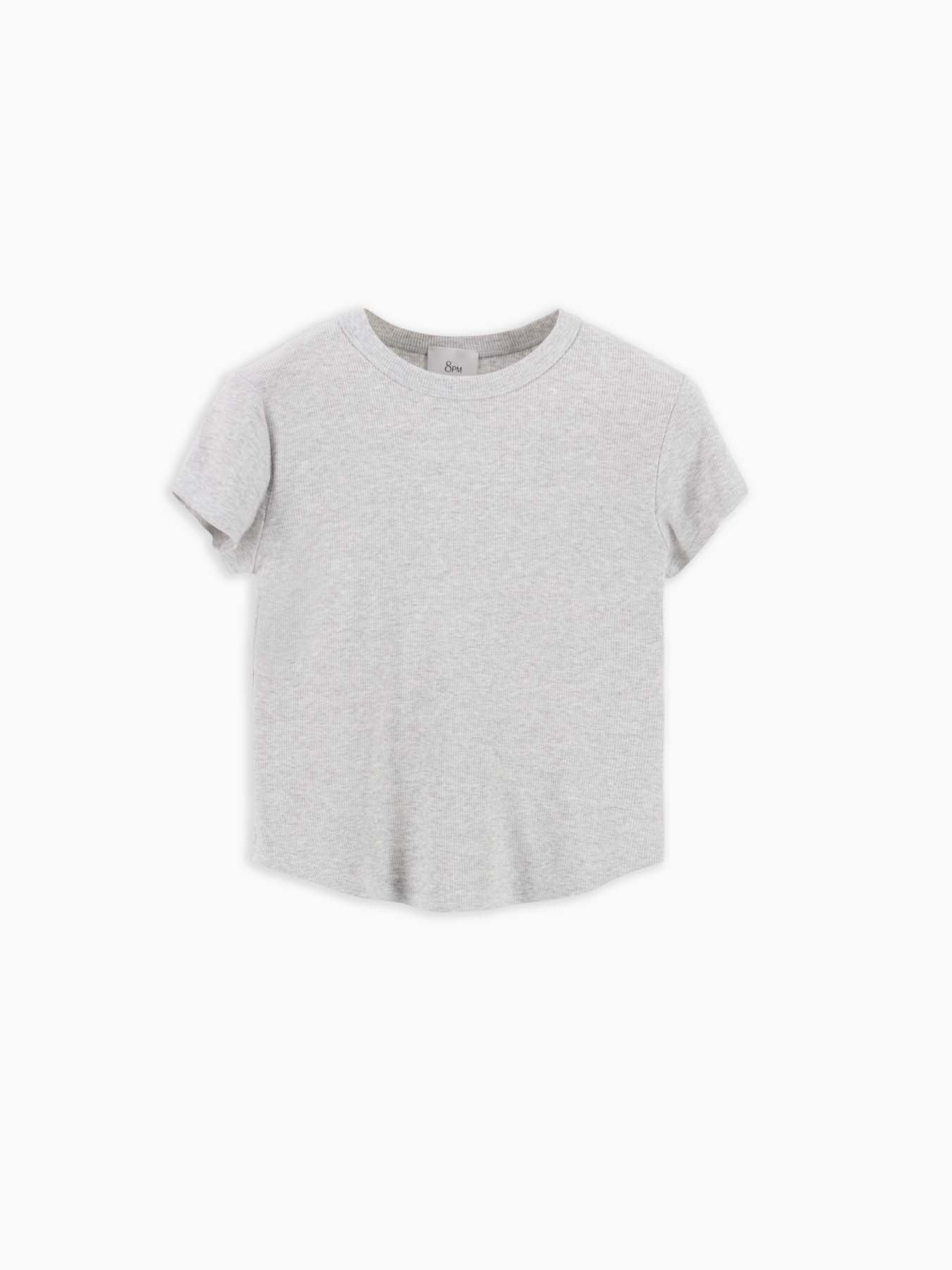 I wear a Pearly Grey Marl T-shirt. women 8pm - 2