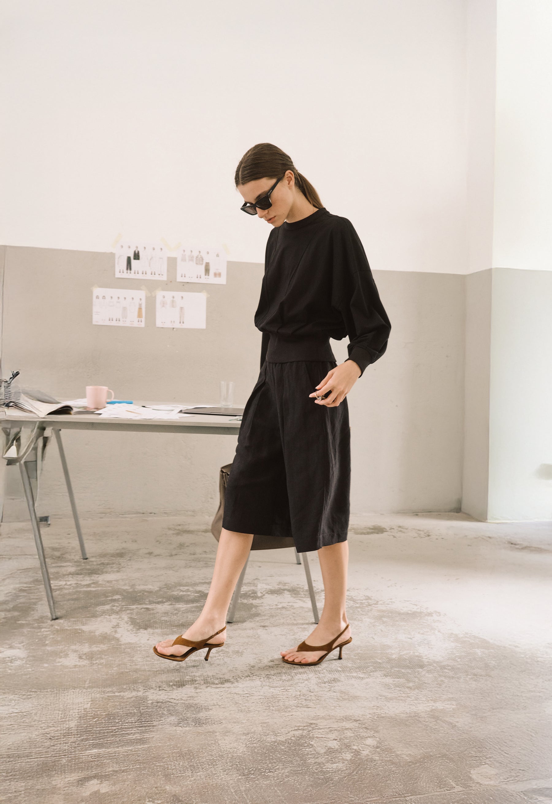 Perugia Bermuda Nero donna 8pm - 1
