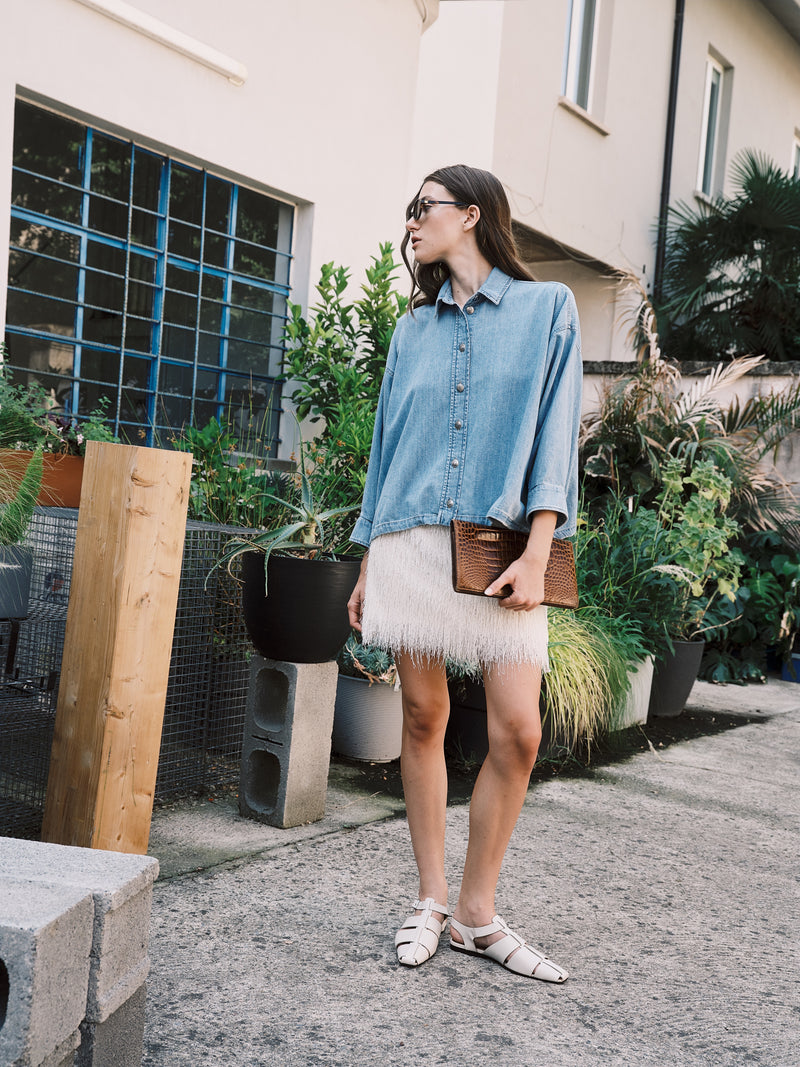 Glasgow Camicia Azzurro women 8pm - 1