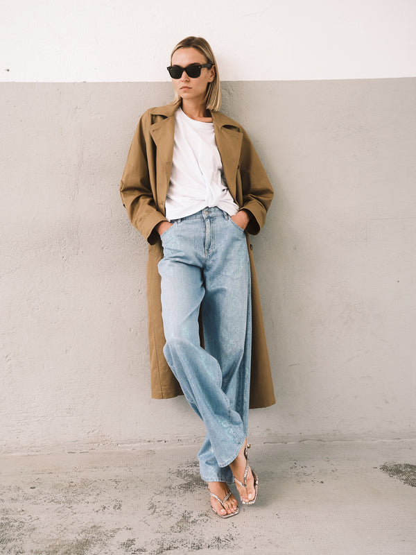 Ginevra-a Pantalone Azzurro-iridescente women 8pm