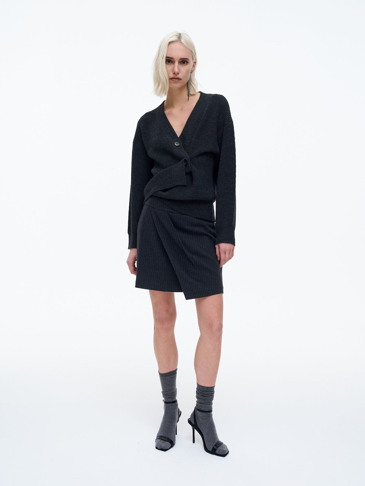 Calla Cardigan Grigio Mel. Scuro women 8pm - 1