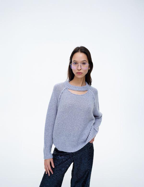 Bluebell-a Maglia Azzurro Polvere donna 8pm