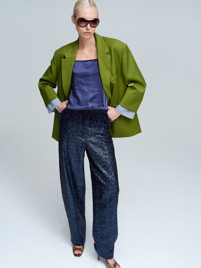 Clover Pantalone Blue Navy - XS