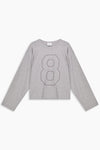Narita T-shirt Grigio Mel.chia. donna 8pm - 2