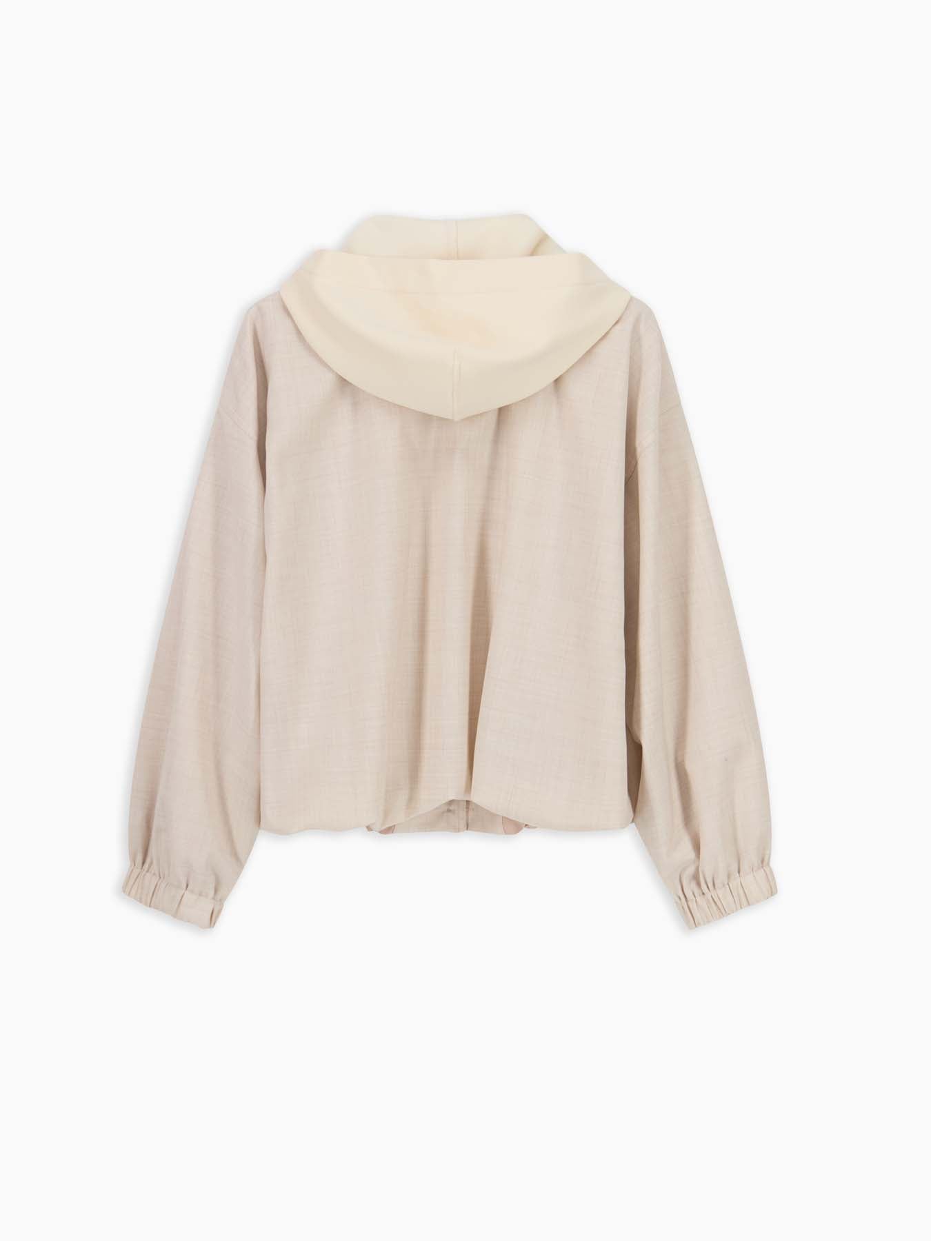 Rapallo Giubbotto Off White Melange donna 8pm - 2