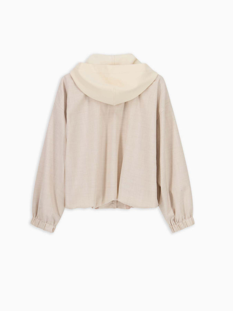 Rapallo Giubbotto Off White Melange donna 8pm - 2