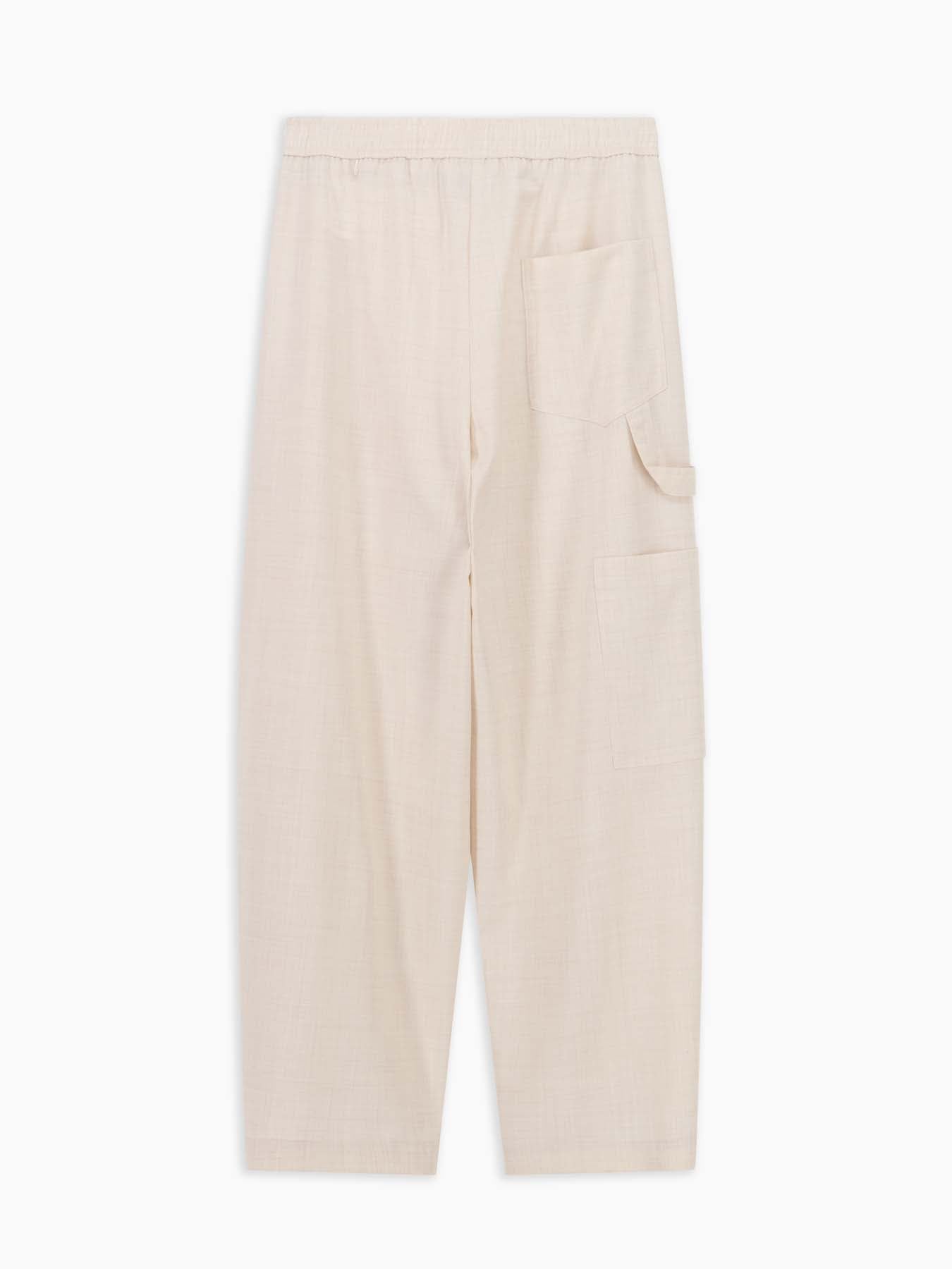 Phuket Pantalone Off White Melange donna 8pm - 2