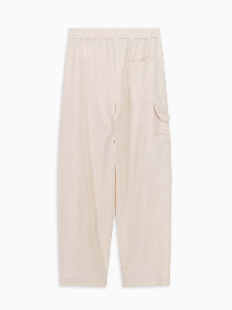 Phuket Pantalone Off White Melange donna 8pm - 2