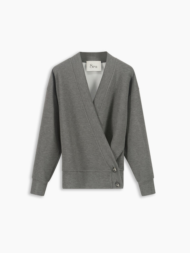 Exeter Cardigan Grigio Mel.med. women 8pm - 2