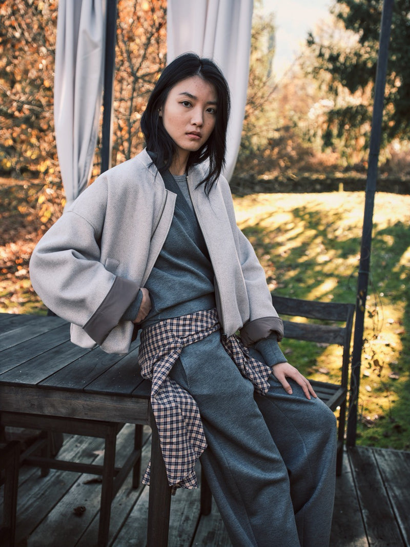 Sugarbush Bomber Off White-moka women 8pm - 1